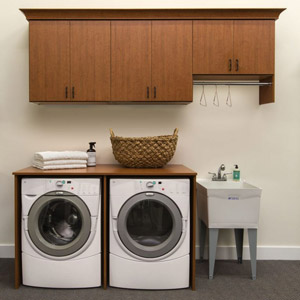 Custom laundry room. Closet POSSIBLE provides custom laundry room storage in Pennington NJ and Bucks County PA.