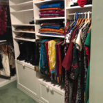 Custom closet for sarees. ClosetPOSSIBLE provides custom bedroom closet systems in Pennington NJ and Bucks County PA.