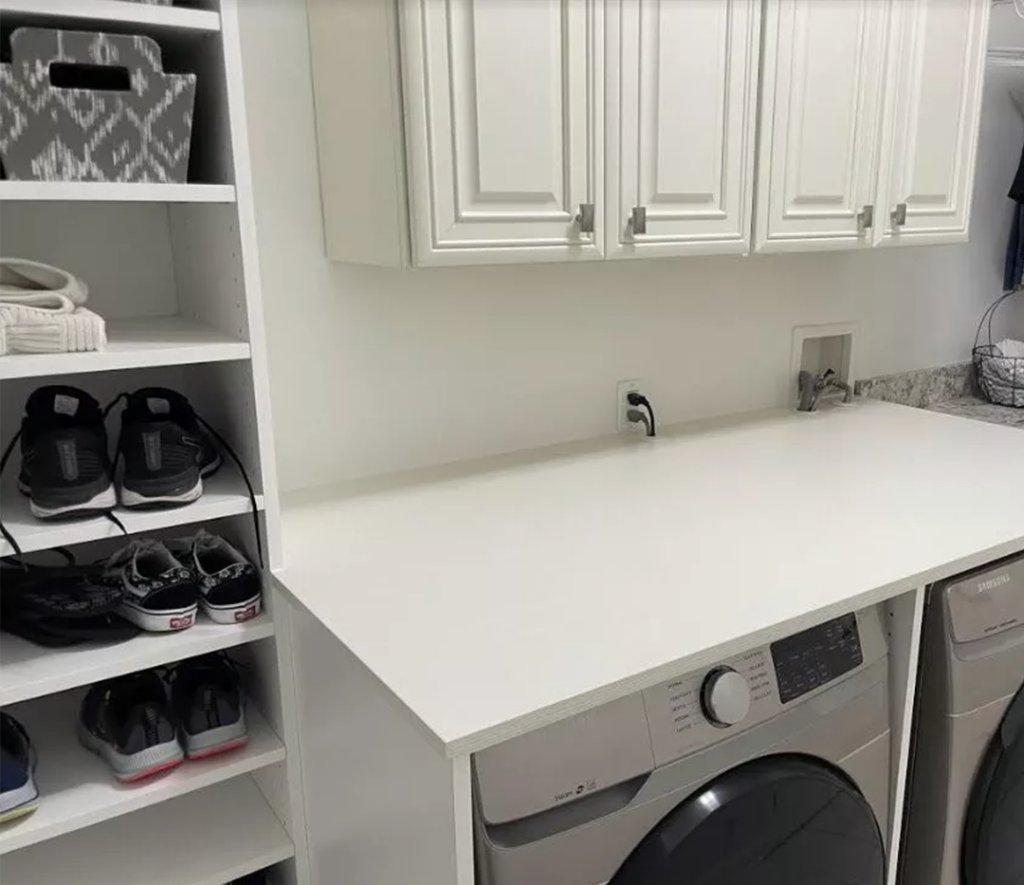 Clean and organized laundry room 2