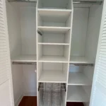 Custom reach in closet with shelving